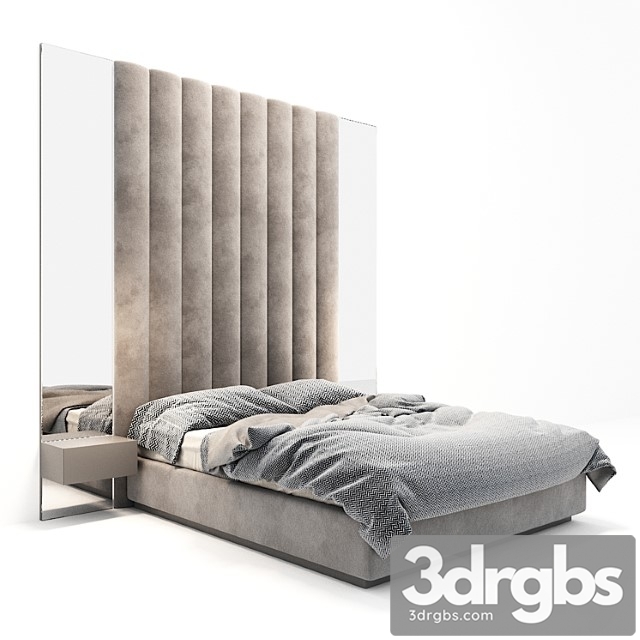 Bed gray 2 3dsmax Download - thumbnail 1