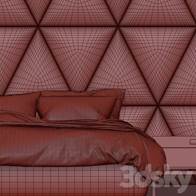 Bed Groundpiece _ Flexform 3DSMax File - thumbnail 3