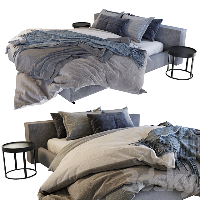 Bed Groundpiece _ Flexform No. 2 3DS Max Model - thumbnail 2