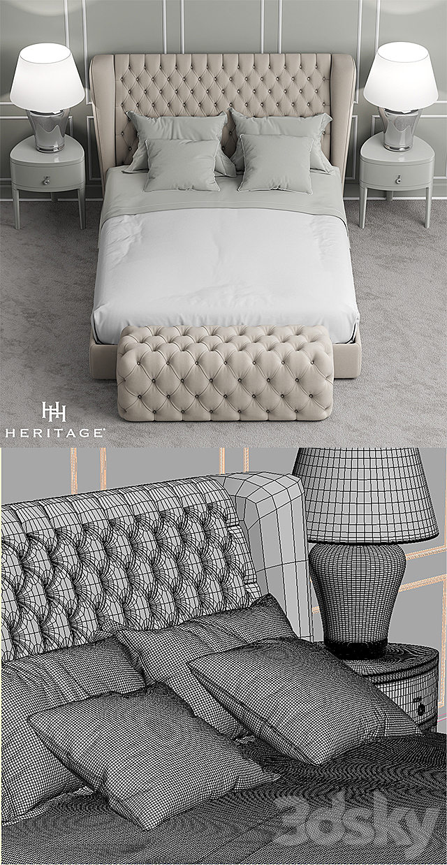 Bed Heritage Collection Four Seasons Bed 3DSMax File - thumbnail 3