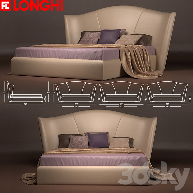 Bed Heron Longhi 3DSMax File - thumbnail 1