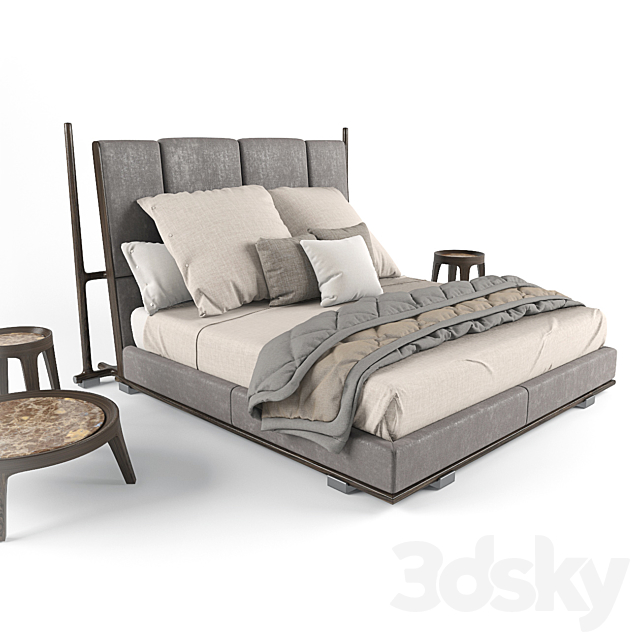 Bed ICARO Mood Flexform 3ds Max - thumbnail 1