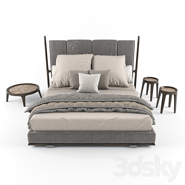 Bed ICARO Mood Flexform 3ds Max - thumbnail 2