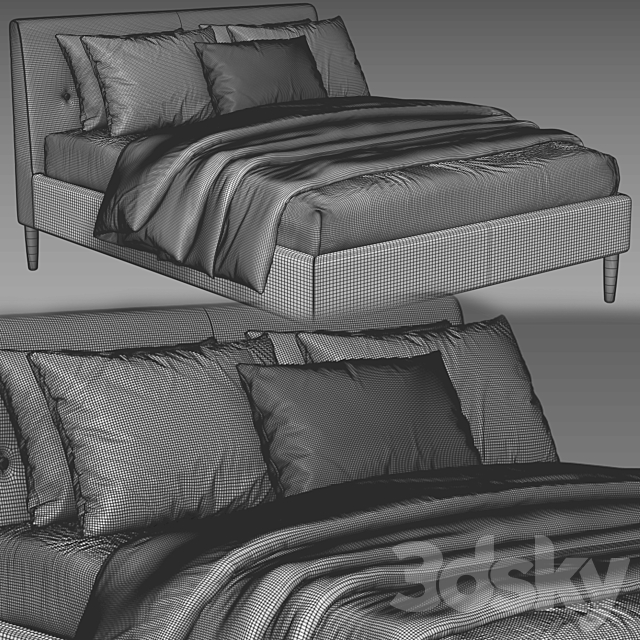 Bed Idanãs Ikea 3DS Max Model - thumbnail 5