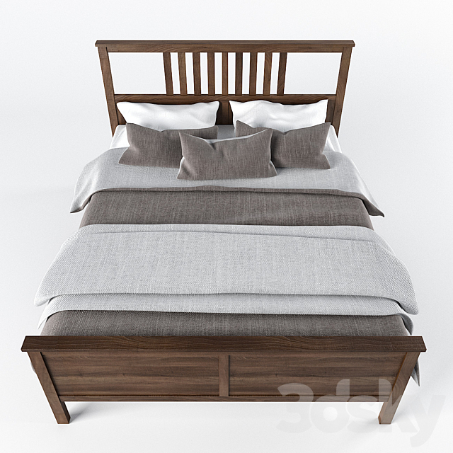 Bed IKEA – HEMNES 3DS Max Model - thumbnail 2