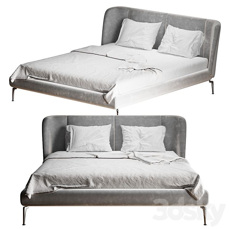 Bed Ikea TUFJORD 3DS Max Model - thumbnail 1