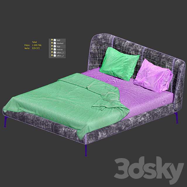 Bed Ikea TUFJORD 3DSMax File - thumbnail 4