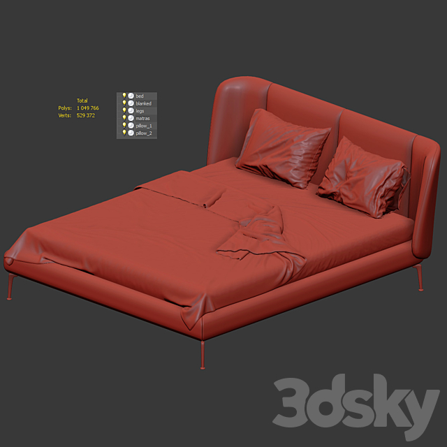 Bed Ikea TUFJORD 3DSMax File - thumbnail 5