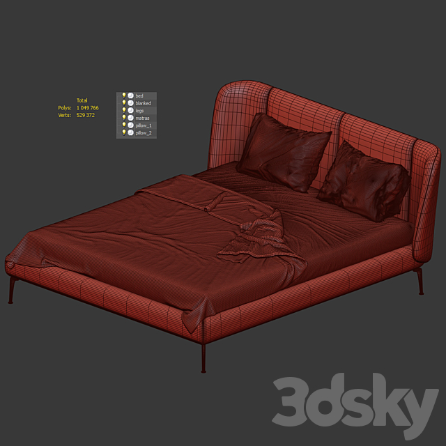 Bed Ikea TUFJORD 3DSMax File - thumbnail 6