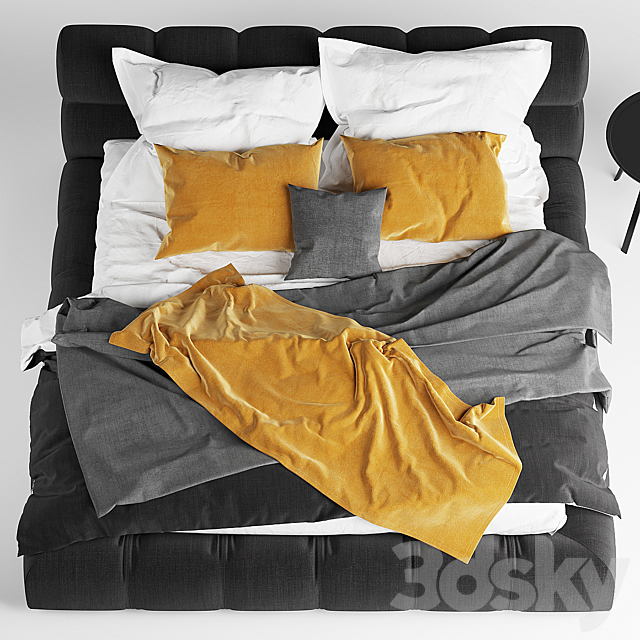 Bed Italia Tufty Bed 3DS Max Model - thumbnail 2