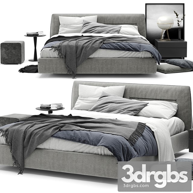 Bed Jacqueline Poliform 3dsmax Download - thumbnail 1