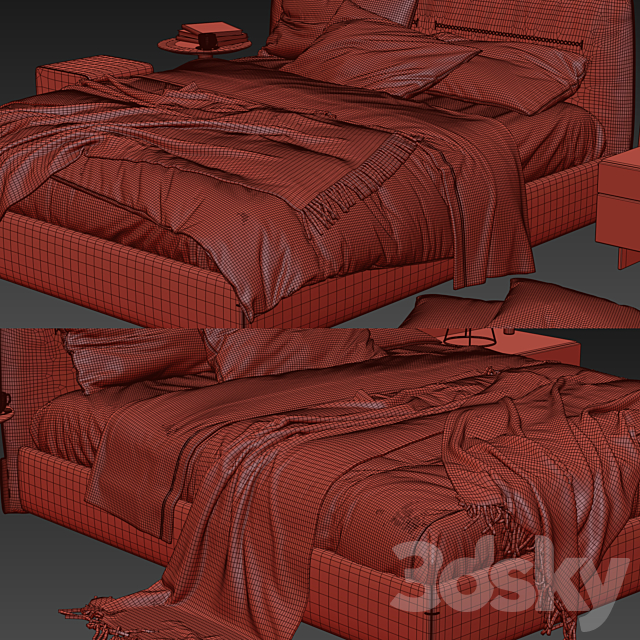 Bed jacqueline poliform 3DSMax File - thumbnail 3