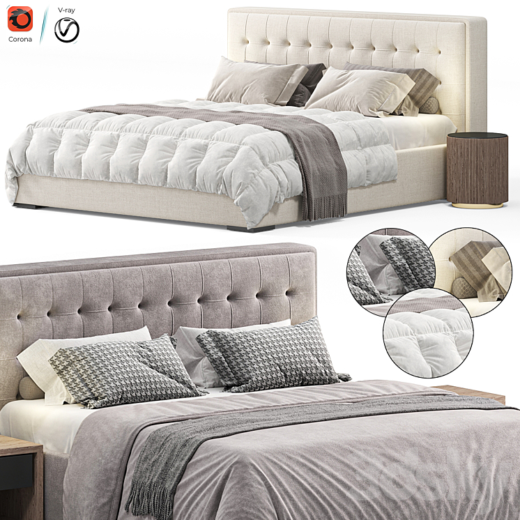 Bed K59 by Delavega 3DS Max Model - thumbnail 1