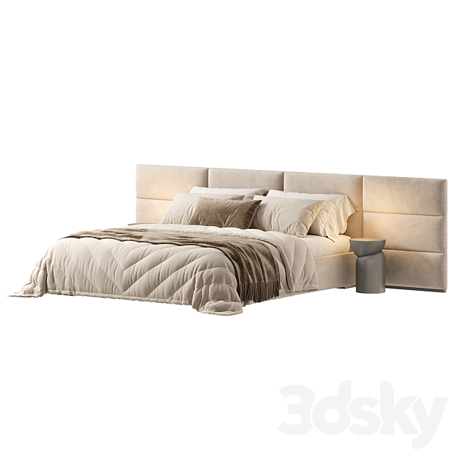 Bed K811 3ds Max - thumbnail 2