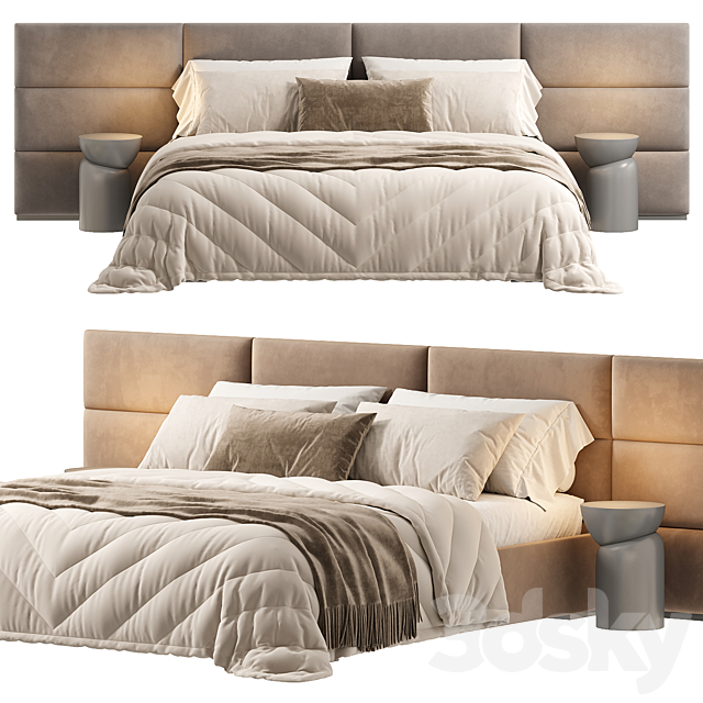 Bed K811 3ds Max - thumbnail 3