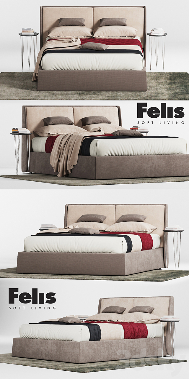 Bed Kevin 3DS Max Model - thumbnail 2