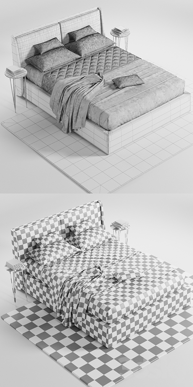 Bed Kevin 3DS Max Model - thumbnail 3