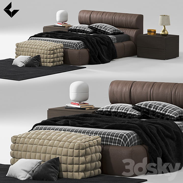 Bed kit 3DS Max - thumbnail 2