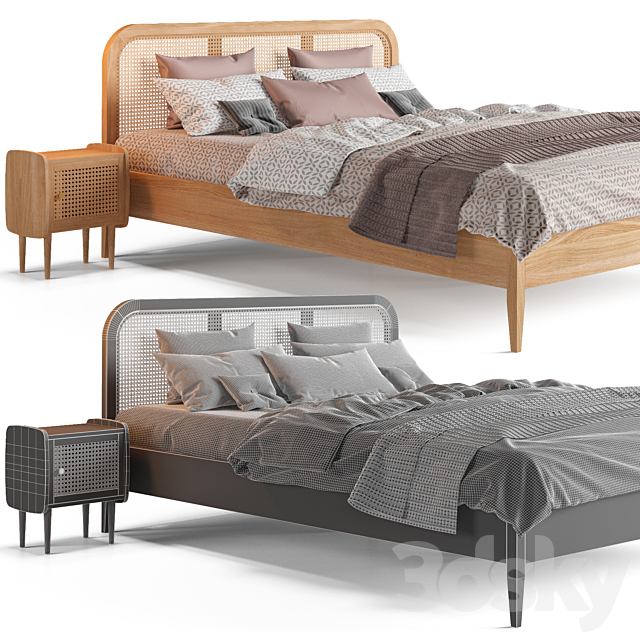 Bed La Redoute Madara 3DS Max Model - thumbnail 2