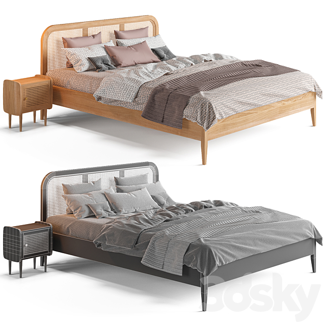 Bed La Redoute Madara 3DS Max Model - thumbnail 3