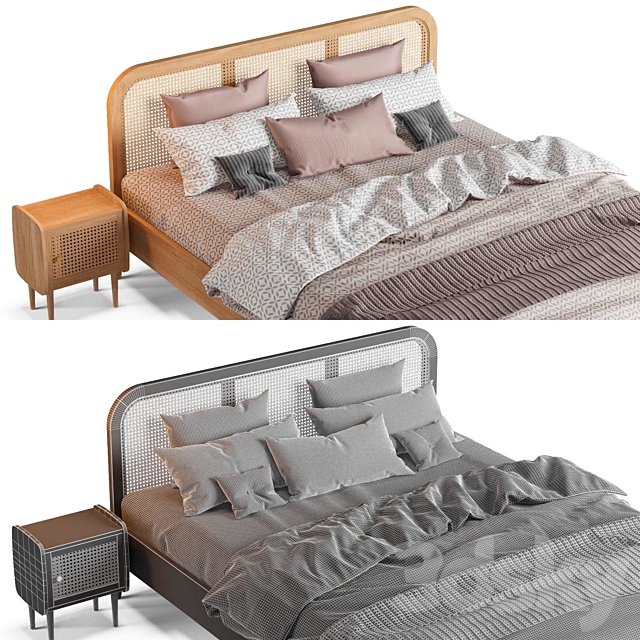 Bed La Redoute Madara 3DS Max Model - thumbnail 4