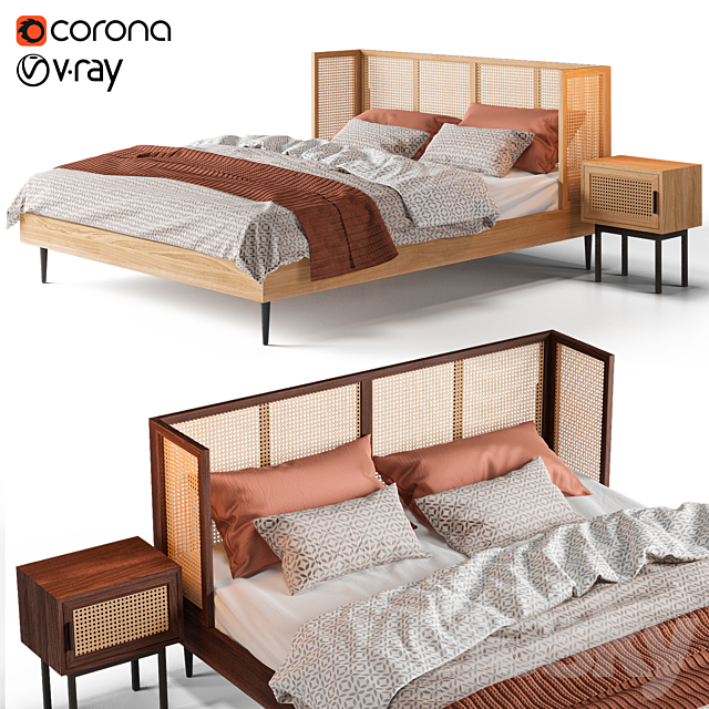 Bed La Redoute Waska _ Noya 3DSMax File - thumbnail 1