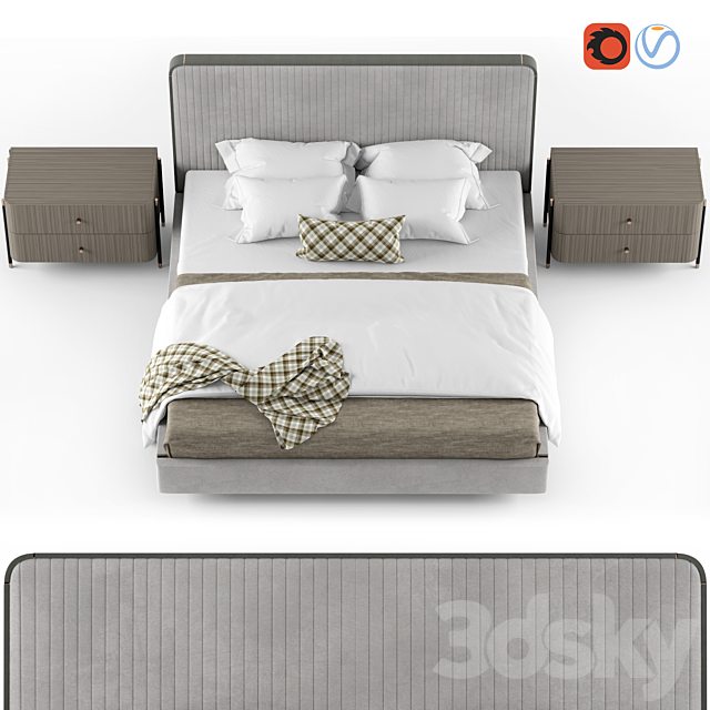 Bed Laskasas Anny 3DSMax File - thumbnail 2