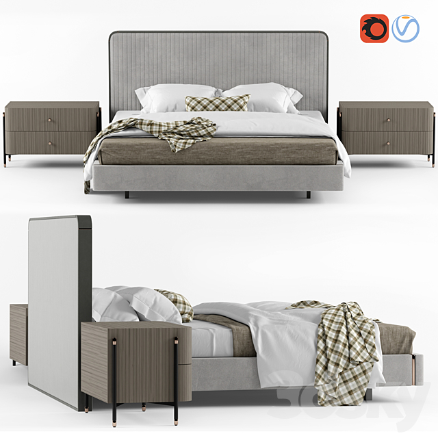 Bed Laskasas Anny 3DSMax File - thumbnail 3