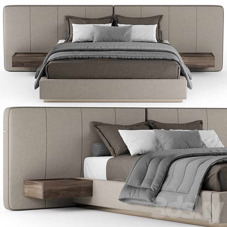 Bed Laskasas BONNIE 3DS Max Model - thumbnail 2