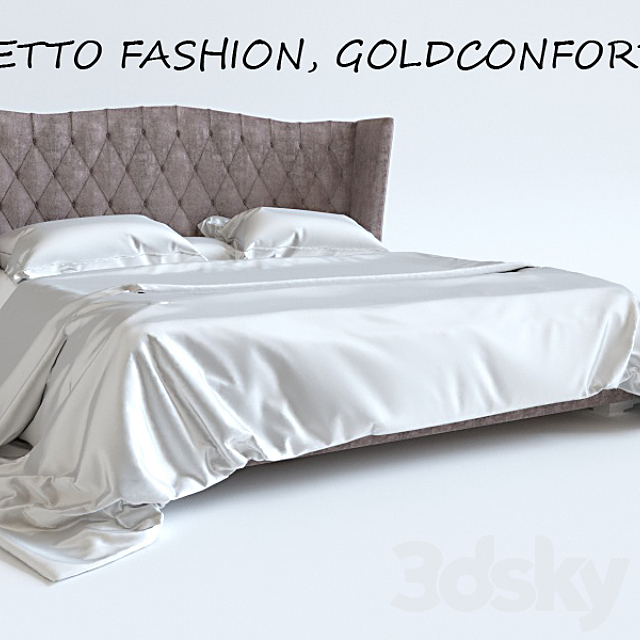 BED LETTO FASHION GOLDCONFORT 3ds Max - thumbnail 1