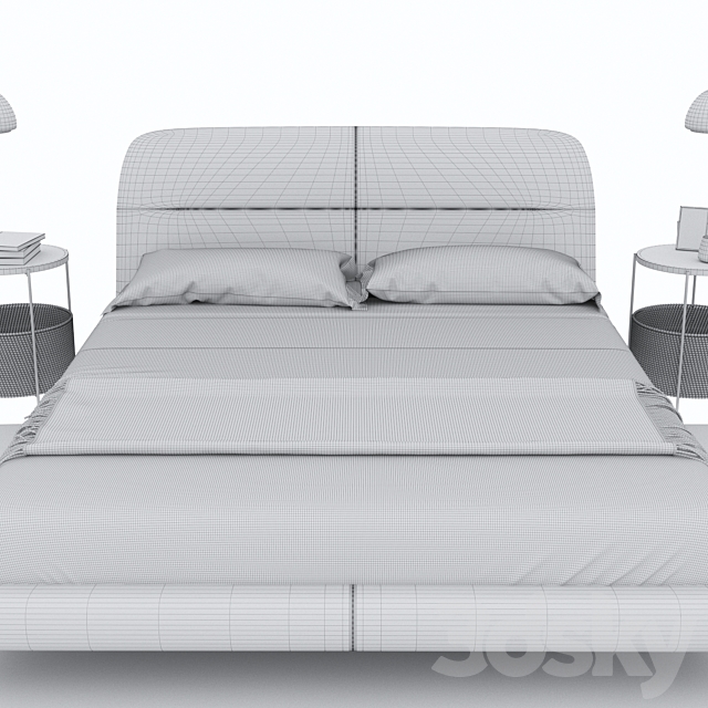 Bed Ligne Roset Ultime 3DS Max Model - thumbnail 3