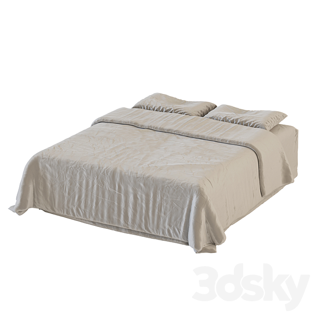 Bed linen 01 3ds Max - thumbnail 1