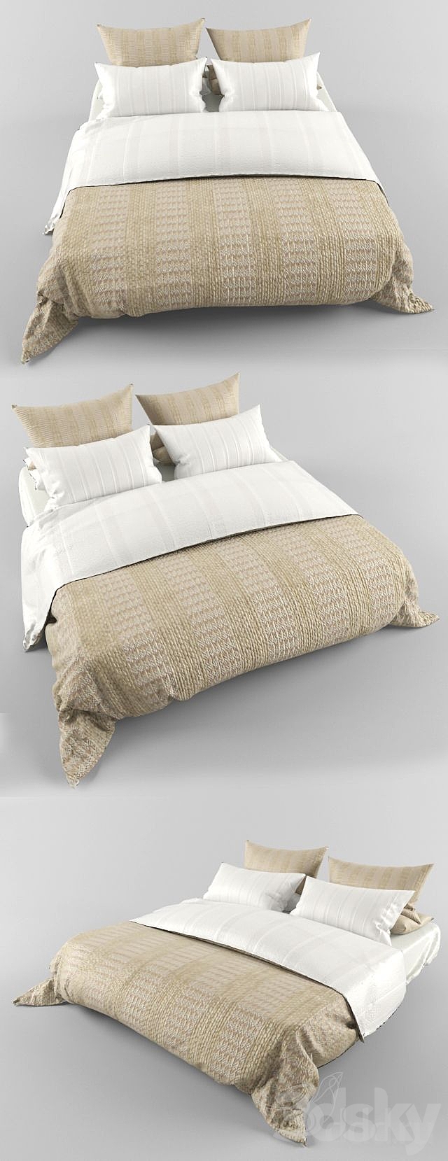 bed linen 3ds Max - thumbnail 1