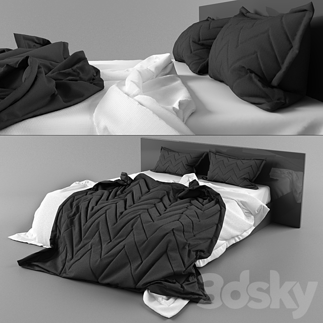 Bed linen 3ds Max - thumbnail 1