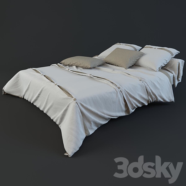 Bed linen 3DSMax File - thumbnail 1