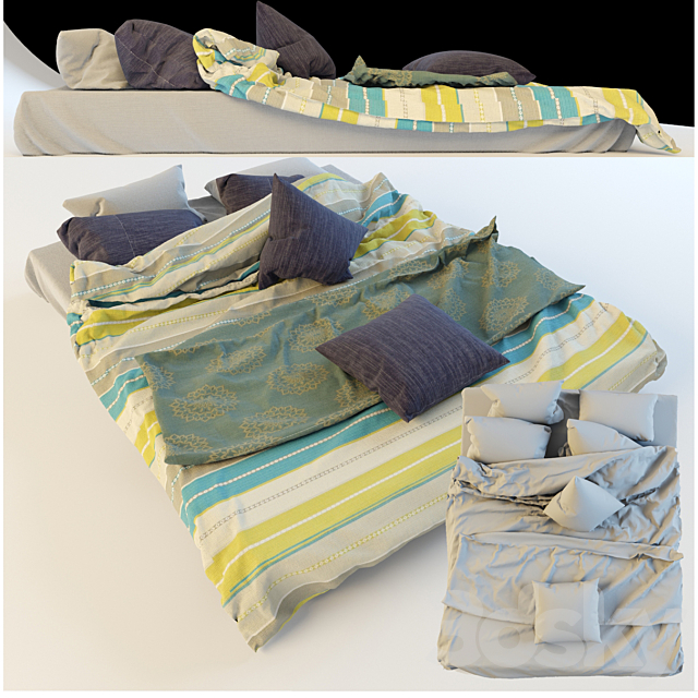 Bed linen 3DSMax File - thumbnail 1