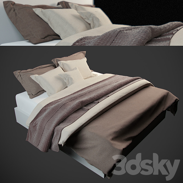 bed linen 3DSMax File - thumbnail 1