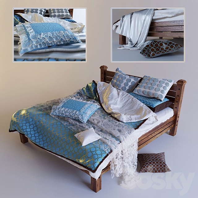 Bed linen 3DSMax File - thumbnail 1