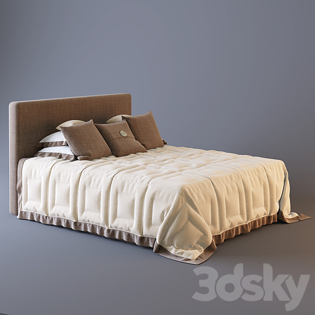 Bed linen in the style of Kelly Hoppen 02 3DSMax File - thumbnail 2