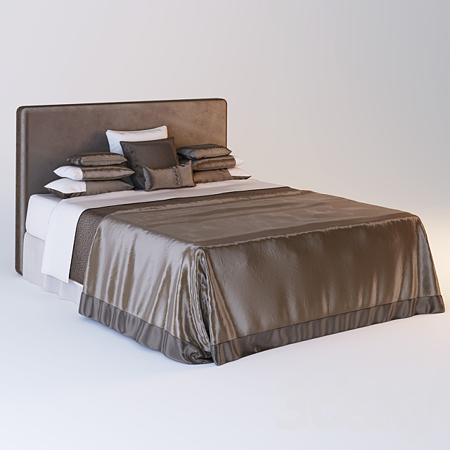 Bed linen in the style of Kelly Hoppen 03 3DSMax File - thumbnail 1