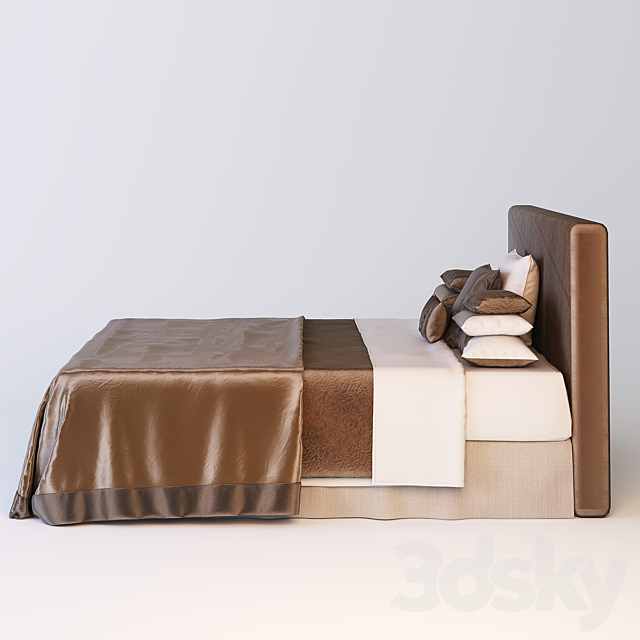 Bed linen in the style of Kelly Hoppen 03 3DSMax File - thumbnail 3