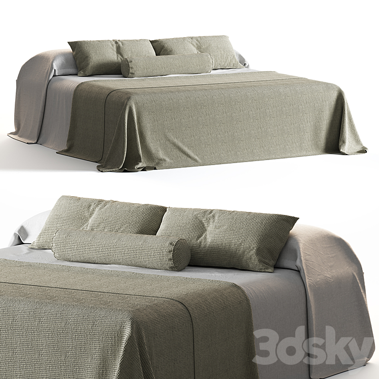 Bed linen zara home 11 3DS Max Model - thumbnail 1