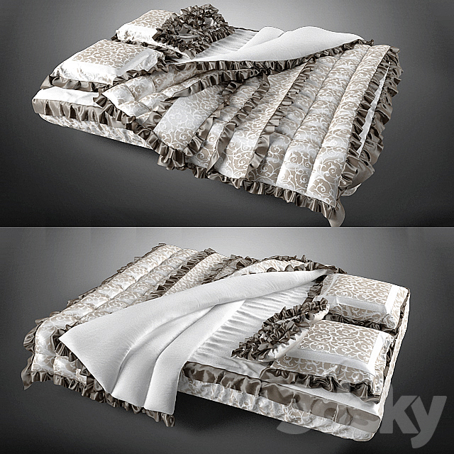 bed linens 3ds Max - thumbnail 1