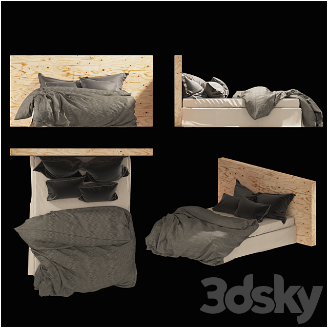 Bed linens + 3DS Max Model - thumbnail 3