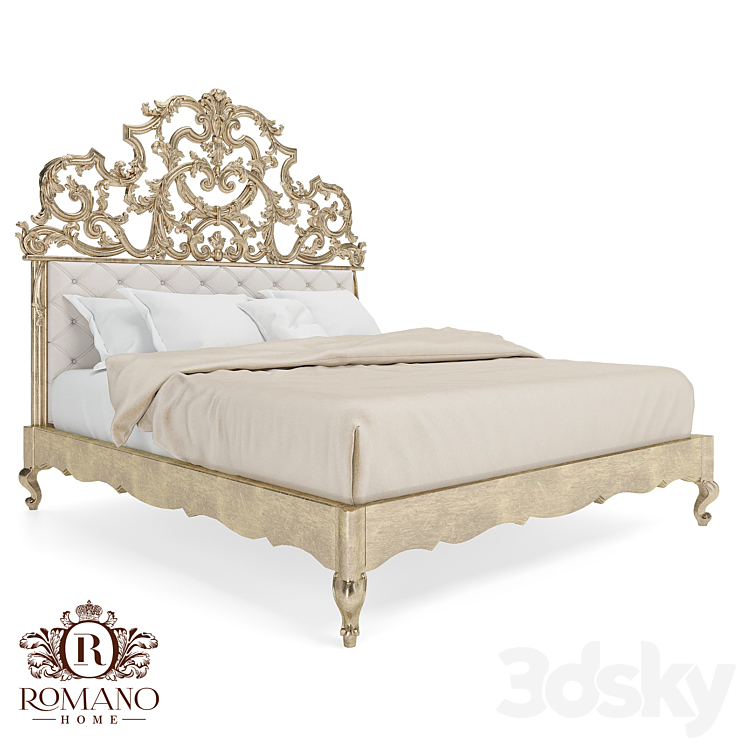 Bed Lucrezia High Romano Home 3DS Max - thumbnail 1