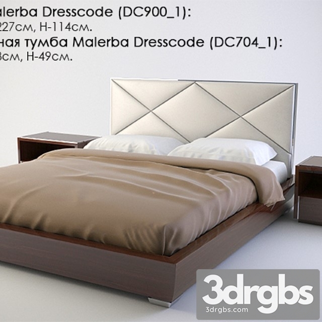 Bed Malherbe Dresscode Dk900 1 3dsmax Download - thumbnail 1