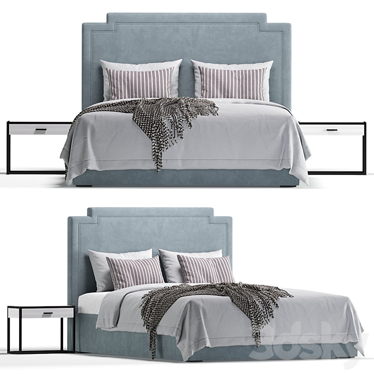 Bed MANTON by Cazarina Interiors\/Bed MANTON 3DS Max Model - thumbnail 1