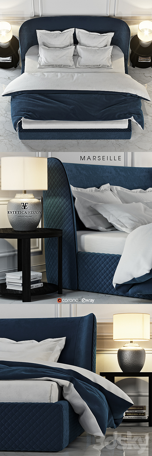 Bed Marseille 3DSMax File - thumbnail 2