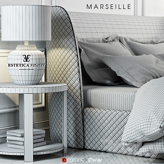 Bed Marseille 3DSMax File - thumbnail 3