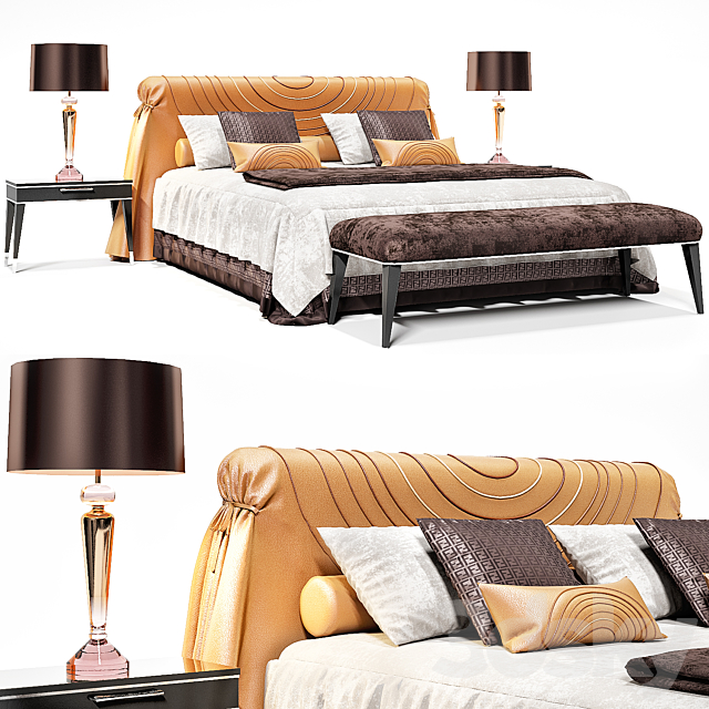 Bed Masai Mara. Fendi 3DSMax File - thumbnail 1